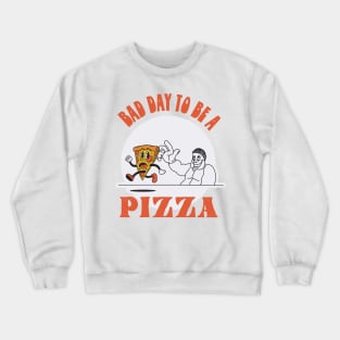 One small bite for man, one bad day to be a pizza Crewneck Sweatshirt